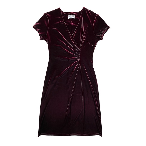 VINTAGE 90s Robbie Bee Velvet Dress - Picture 2 of 8